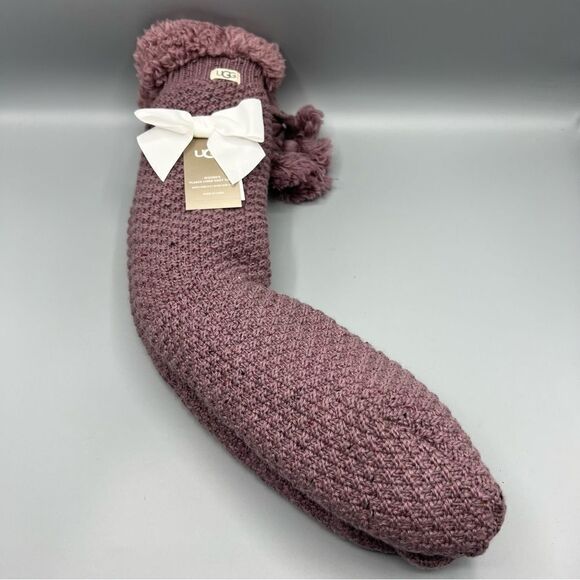 UGG Women's Nessie Fleece Lined Socks Mauve - Picture 2 of 5